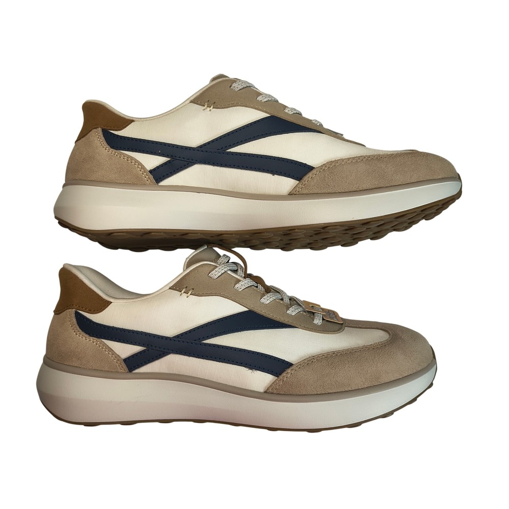 Skechers Montecito Slip Ins Womens 11 Taupe White Memory Foam Sneakers NWT‎